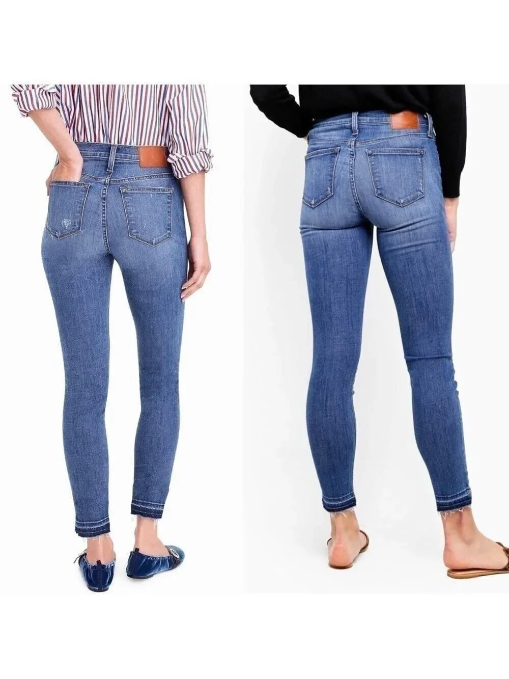 J. Crew High Rise Toothpick Distressed Jeans
